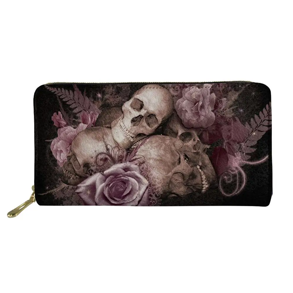 Роскошный кошелек для женщин крутой Длинный Кожаный Дамский клатч с принтом