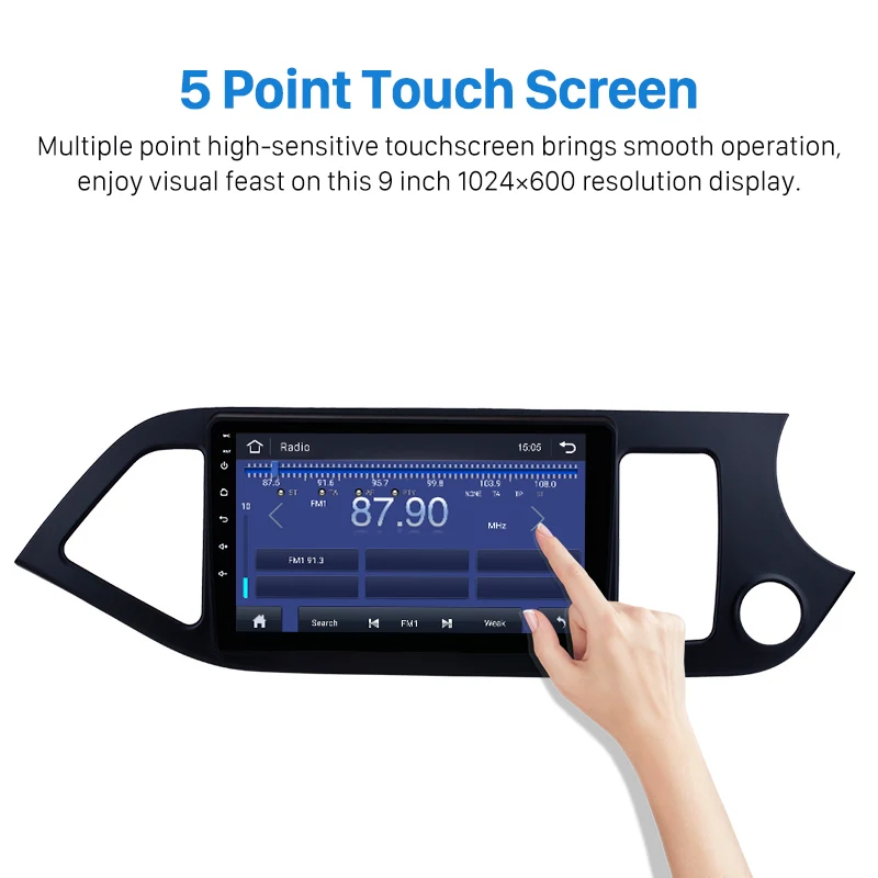 Мультимедийный плеер Seicane сенсорный экран 9 дюймов HD 2din Android 10 0 для 2011 2012 2013 2014 KIA