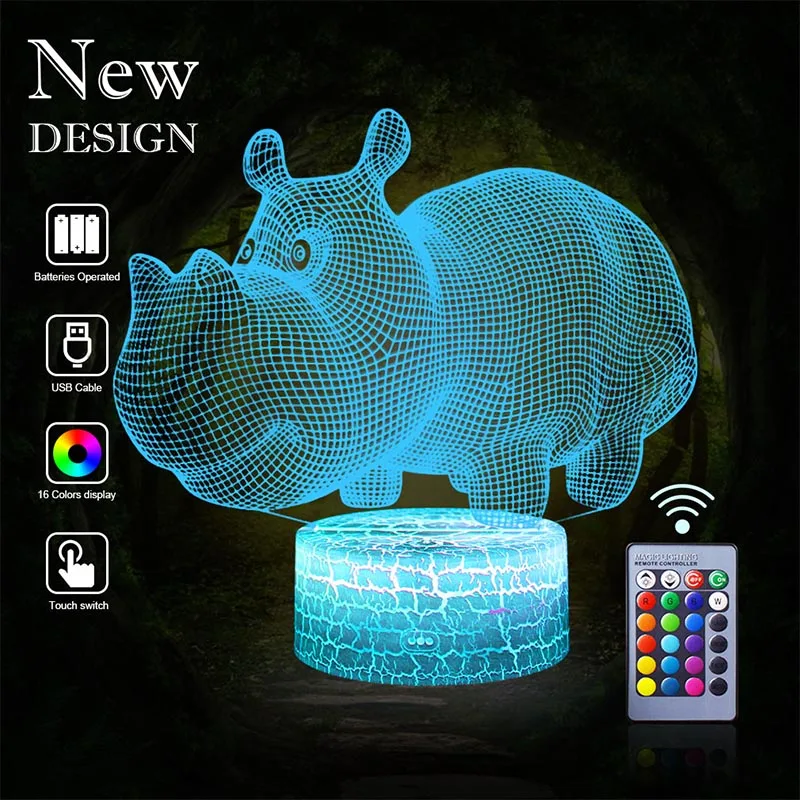 Цветная(RGB) Сова пульт дистанционного управления светодиодный 3D ночной Светильник животных настольная лампа Ночной светильник Luminaria Настольный светильник ing детей Рождественский подарок на год