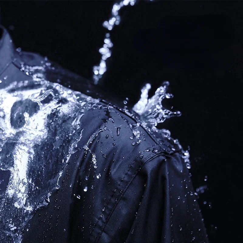 Men Women Raincoat Outdoor Rainwear Oxford Hoodie Long Rain Waterproof Hiking Travel Fishing Climbing Jacket | Дом и сад