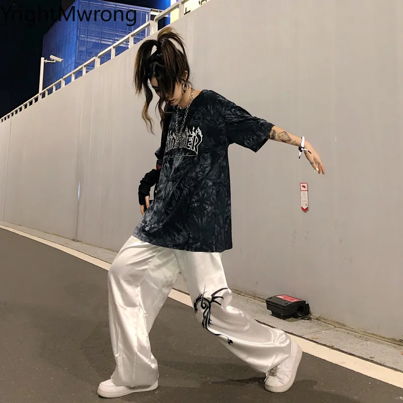 С эластичной резинкой на талии с принтом в виде дракона стиле &quotхип хоп&quot