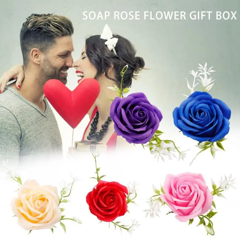 Креативная искусственная ветка с цветами сохраненная одиночная Роза мыло в