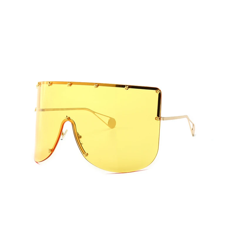 C9 Gold Yellow ROSANNA, винтажные Защитные солнцезащитные очки, маска, солнцезащитные очки для женщин и мужчин,, негабаритные ветрозащитные очки, одна оправа, большая оправа, солнцезащитные очки - Цвет линз: C9 Gold Yellow