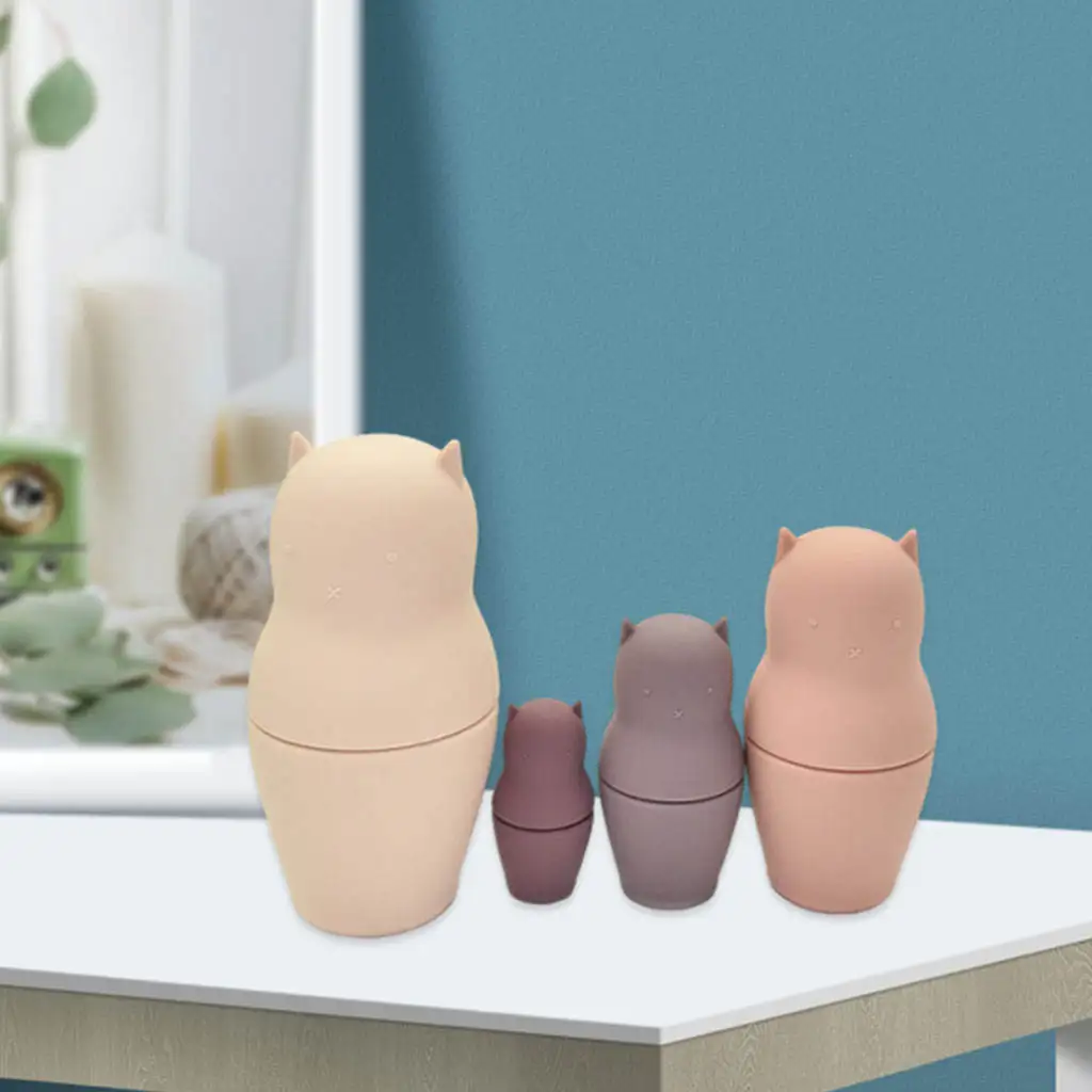 Русская игрушка-гнездо силиконовая Матрешка куклы бабушка Монтессори игрушка