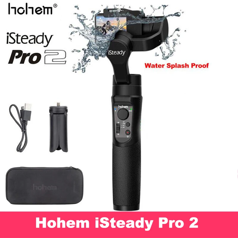 With Ulanzi PT-3 Hohem iSteady Pro 2 трехосный Ручной Стабилизатор брызг для Gopro 7/6/5/4 DJI Osmo Action YI SJCAM спортивных экшн-камер - Цвет: With Ulanzi PT-3