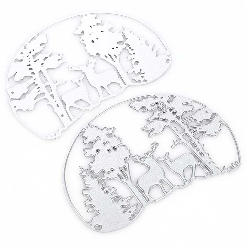 Рождественская елка олень металлические вырезанные штампы для рукоделия