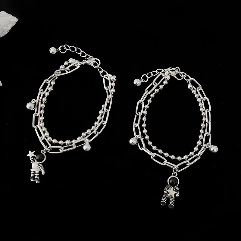 

new Fashion Star Astronaut Couple Bracelet lovers Spaceman Bracelet Bangle for Men Women best friend Friendship Bracelet Jewelry