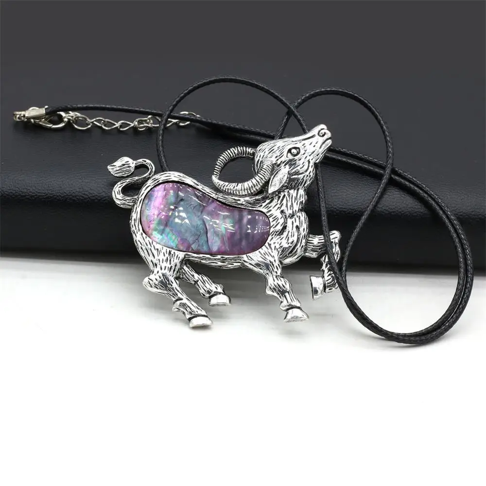 

New Natural Freshwater Bull-shaped Alloy Shell Boutique Necklace Making DIY Charm Necklace Jewelry Women Men Gift Party