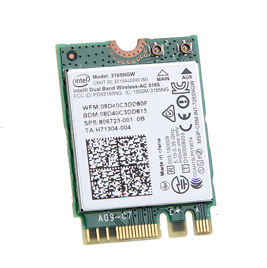 Ntel 3165 3165NGW 3165AC   AC + Bluetooth4.0  NGFF wifi  802.11AC  Wifi