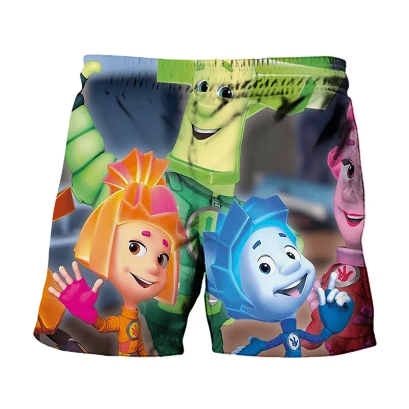 

Summer new children's 3D printed cartoon design casual shorts for both men and women comfortable loose beach shorts sports short