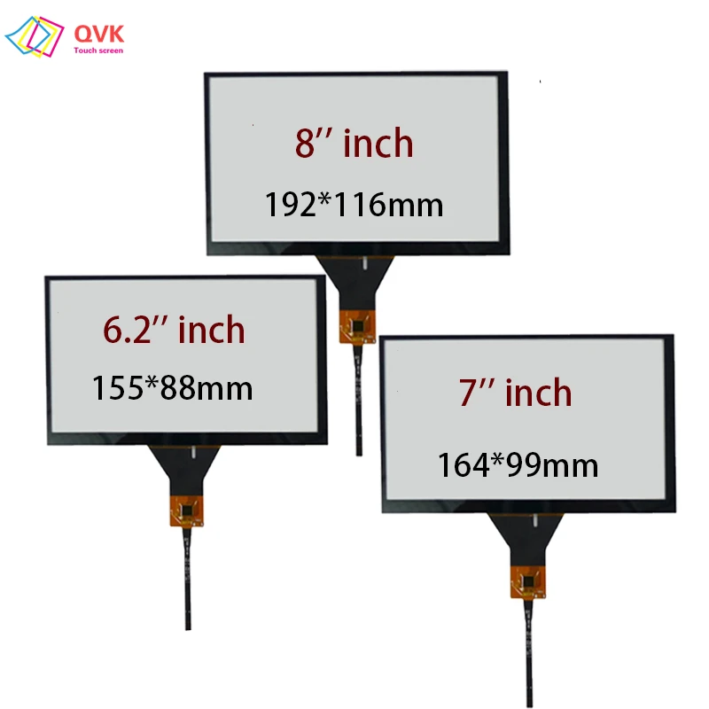New 7 8 9 inch car DVD navigation JR-005-GT911 6pin capacitive touch screen panel digitizer 192*116mm 165*100mm  JY-GT911