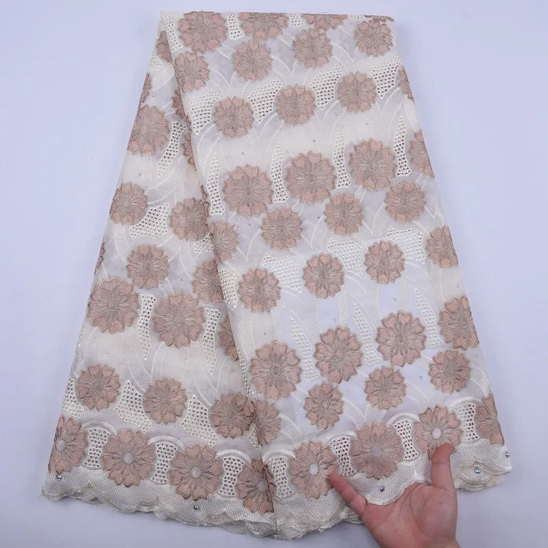 

African Nigerian Voile Cotton Lace Fabric Swiss Voile Lace In Switzerland 2020 High Quality Swiss Dry Lace For Party Dress S1865