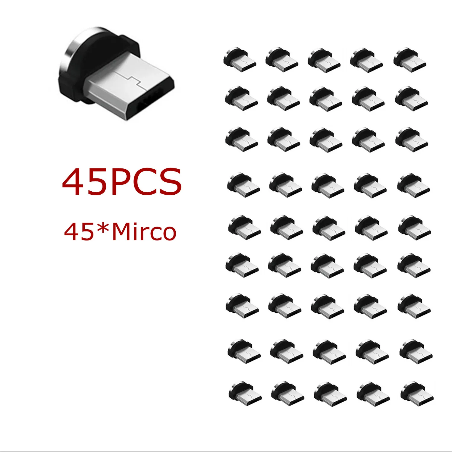 lovebay 45 pcs magnetic tips for iphone samsung mobile phone replacement parts 3 in 1 plug micro converter cable adapter type c free global shipping