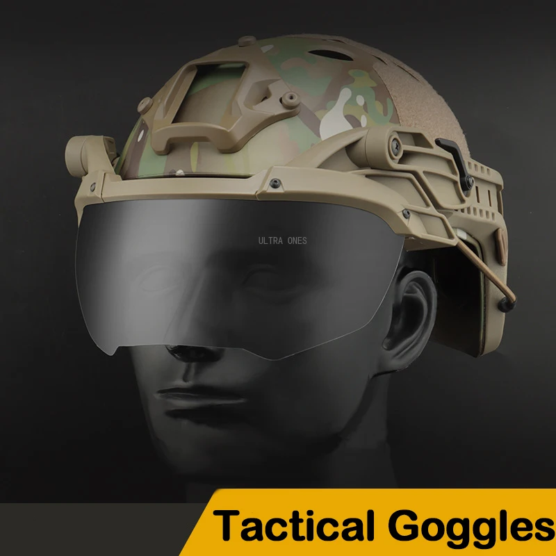 

Тактический Быстрый Шлем для страйкбола, защитные очки, военные ветрозащитные очки для стрельбы, пейнтбола, защитные очки, боевая армия