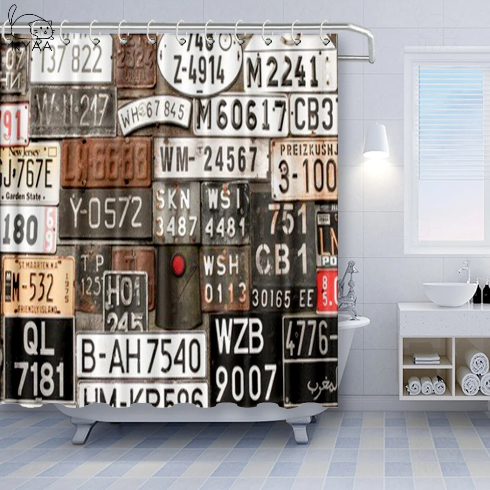 Vixm США занавеска для душа Ретро американские Авто номерные знаки Юта Вашингтон