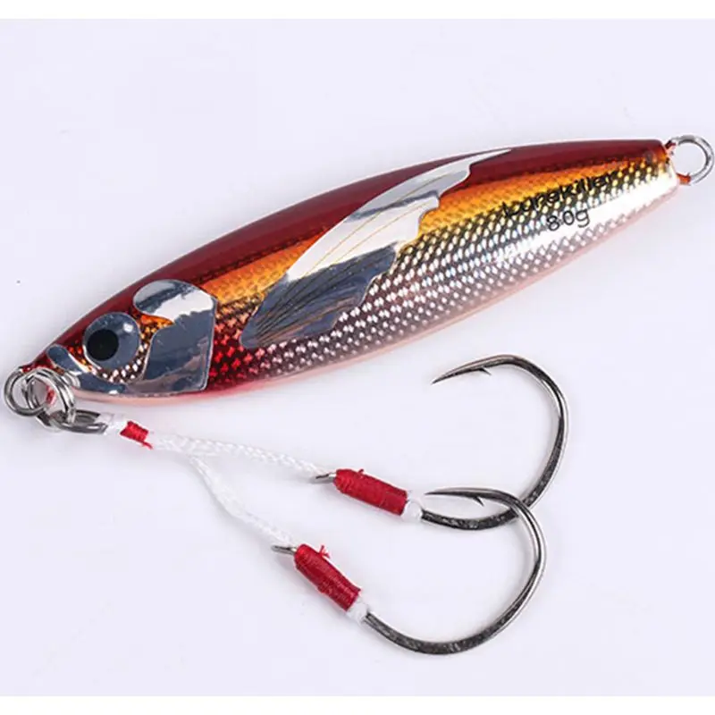 Рыболовные приманки медленно ведущая рыбу с двойными крючками 40/60/80/100 г рыбы