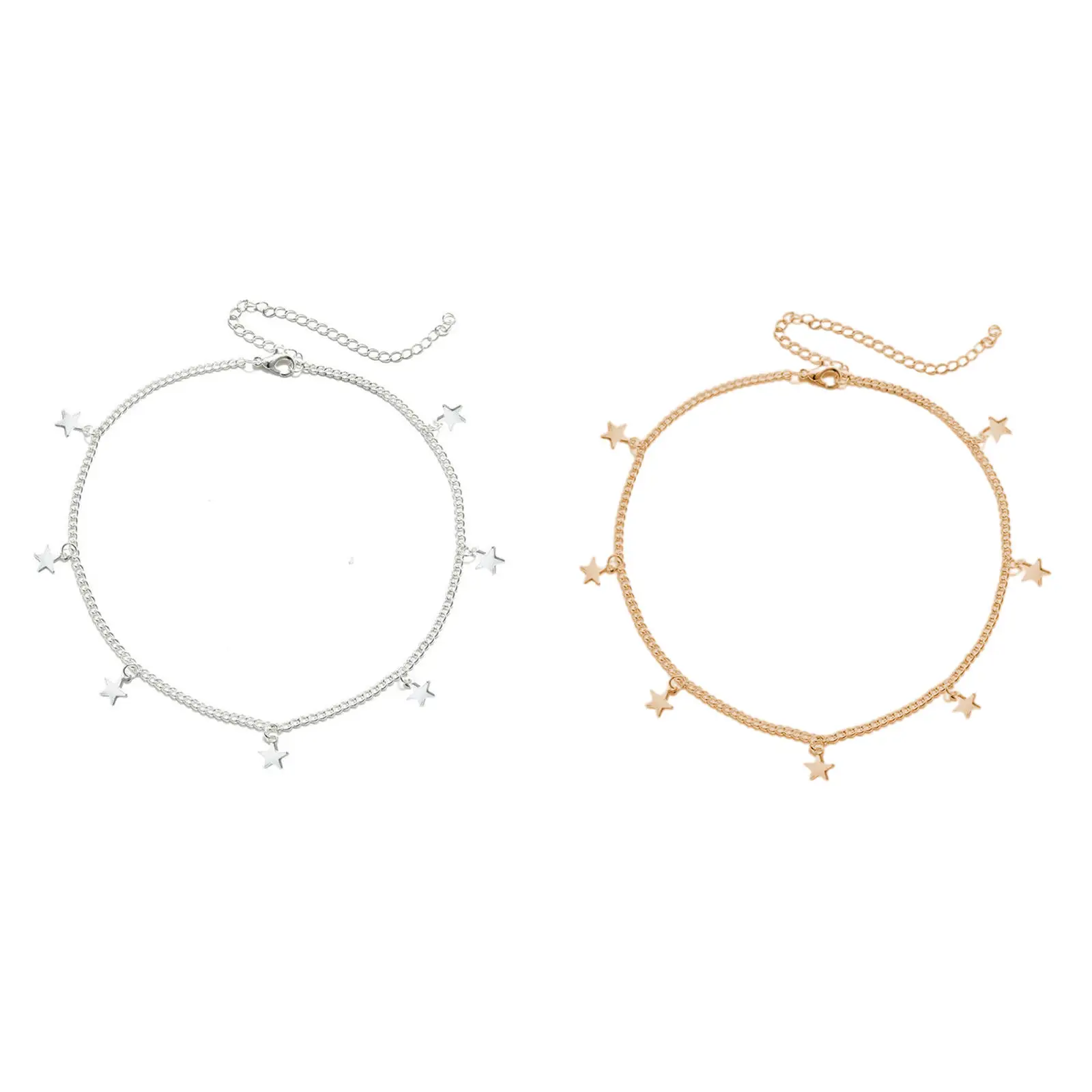 

Necklace Accessories Circle Choker Five-Pointed Star Simple Personality for Women