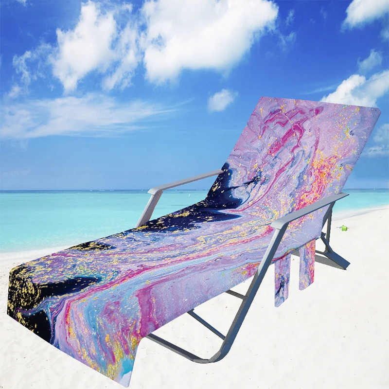 Многофункциональное полотенце для пляжного стула с боковыми карманами шезлонг