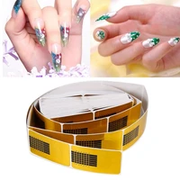 hot sale 10050pcs golden nail art french tips sculpting acrylic uv gel tips extending nail tools extension forms guide diy kit