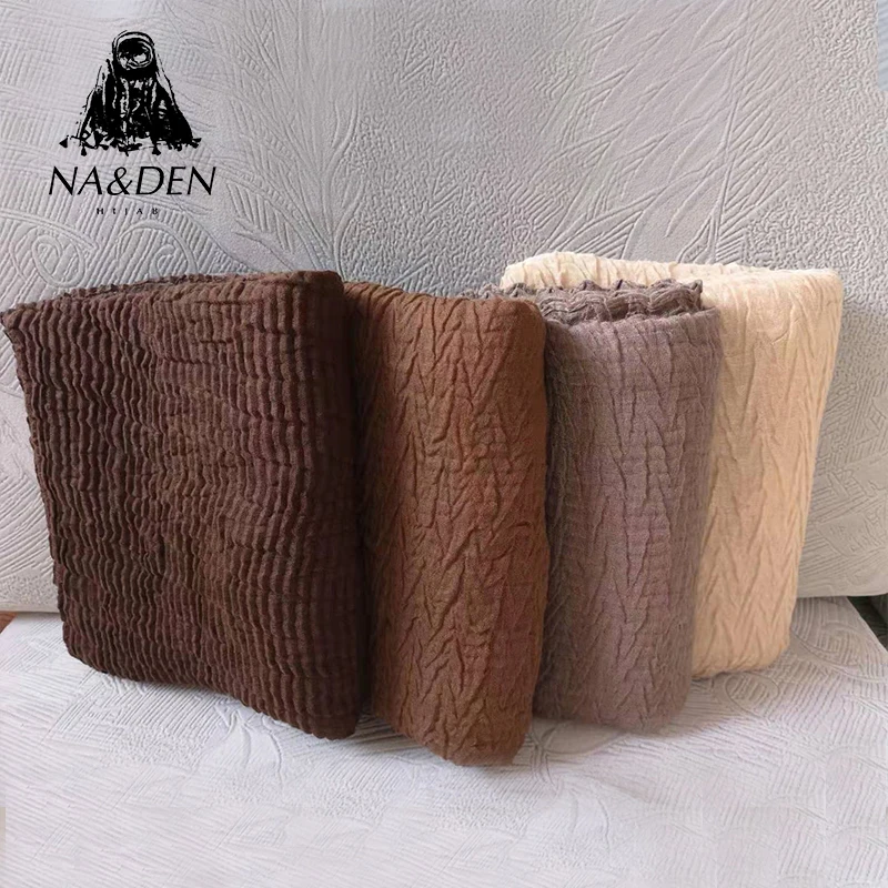 1 шт. Новый плиссированный шарф/шарфы женские мягкие однотонные жатые вискозные