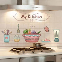 6090cm kitchen oil proof wall stickers cooker waterproof tile cabinet range hood refurbished wallpaper home accessories