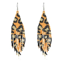 chic leopard shape earrings for women miyuki beads bohemian earrings femme handmade pendientes jewelry gift for ladies
