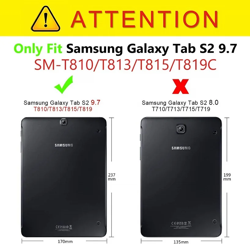 Чехол для Samsung Galaxy TAB S2 9 7 360 Вращение Флип PU кожаный чехол подставка T810 T815 T813