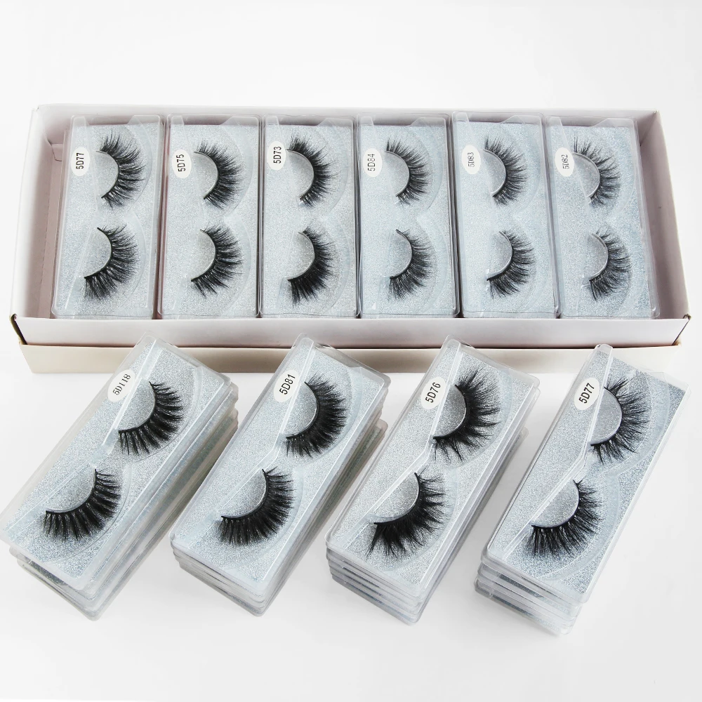 

Wholesale 5D Mink Eyelashes 5/10/30/50/100 Pairs 3D Mink Lashes Bulk Eyelash Extension Natural False Eyelashes Makeup Eye Lashes