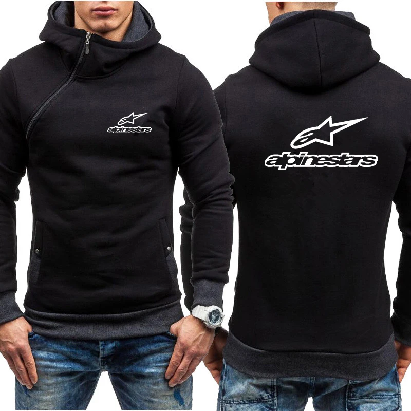 Мужская толстовка с капюшоном и длинным рукавом на молнии|Мужские толстовки