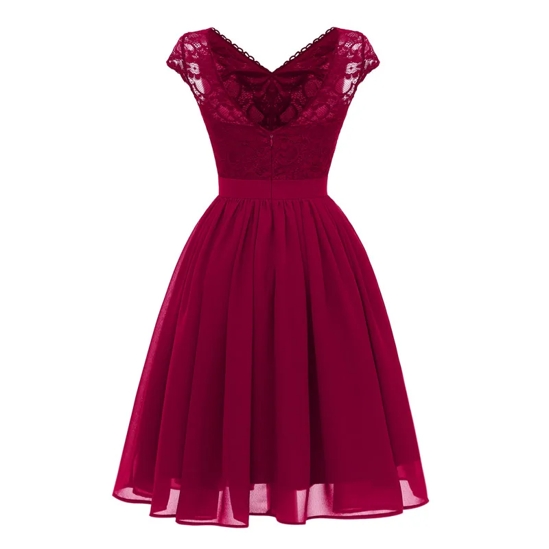 Robe de soiree элегантное кружевное вечернее платье с вышивкой для банкета шифоновые