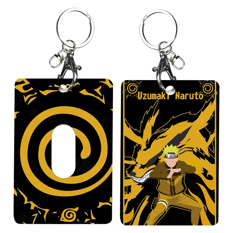 

2020 New Naruto Animation Keychain Card Protection Set Bus Card Id Card Pendant Key Chain Charm Gift New Keyring