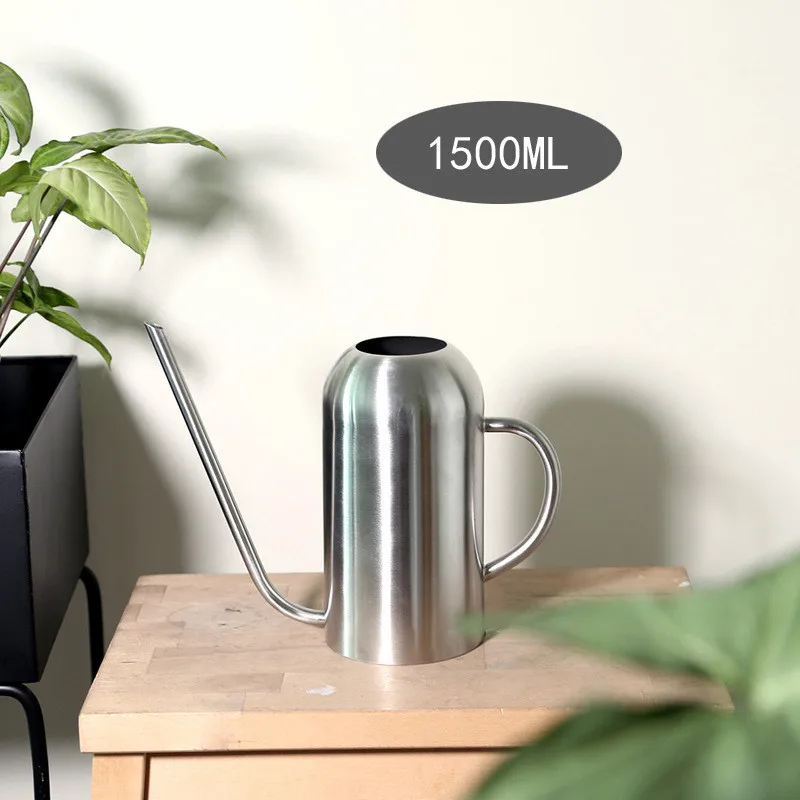 1.5L длинный рот полив горшок из нержавеющей стали Зеленый завод Полив чайник