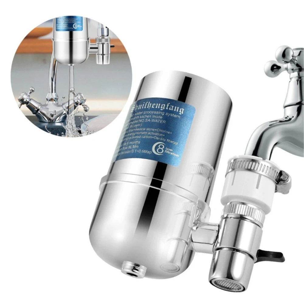 

Двойной водопроводный очиститель, 8 слоев, фильтр для кухонного смесителя, моющийся Перколятор с моющейся керамической сердцевиной, смесит...