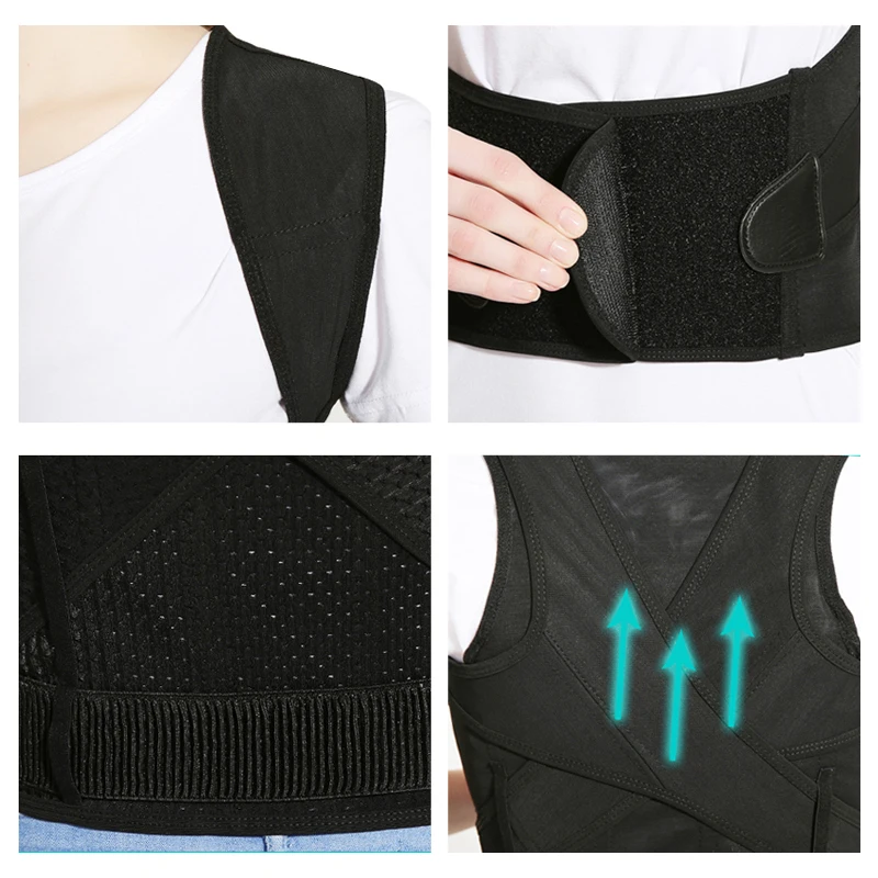 Приспосабливаемый пояс поддержки регулируемый корректор корсет для осанки