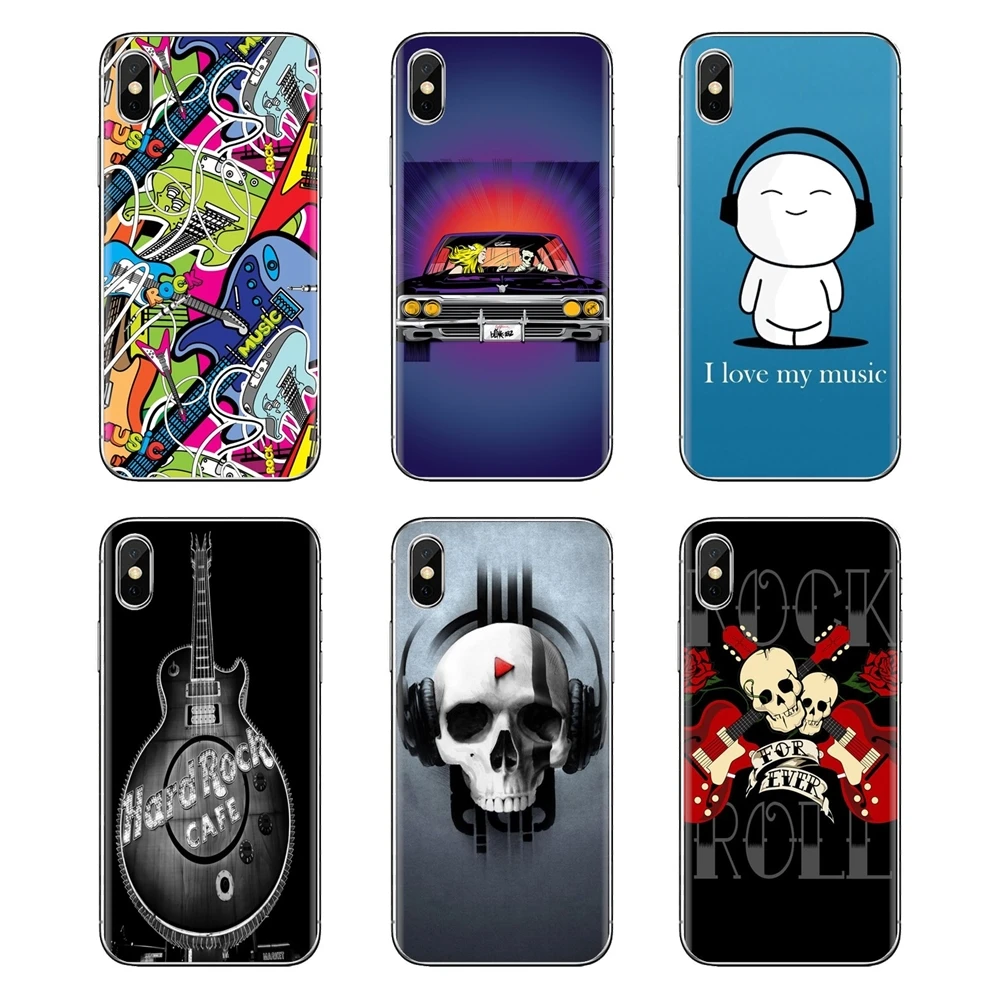 Прозрачный мягкий ТПУ чехол для Xiao mi 6 A1 Max x 2 5X 6X Red Note 5 5A 4X 4A A4 4 3 Plus Pro гитара Рок