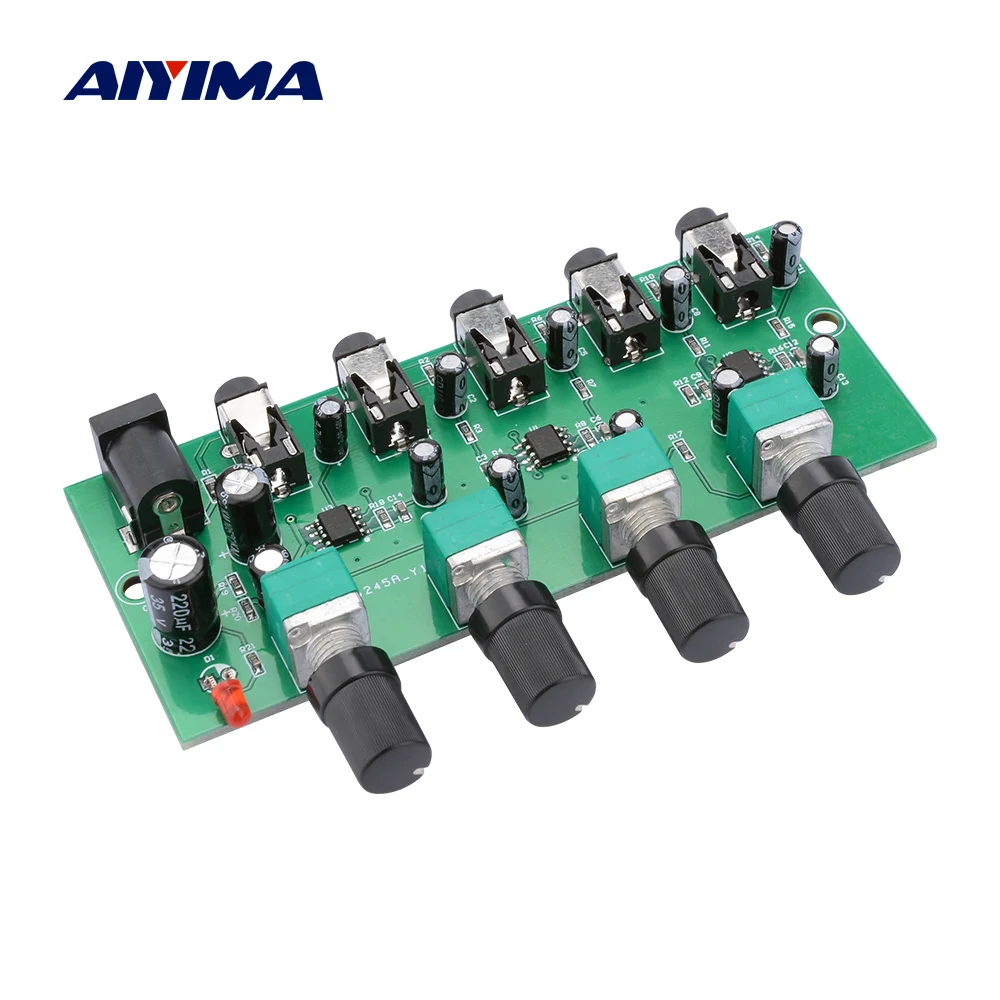 AIYIMA микрофонная Плата усилителя четырехсторонний конденсаторный