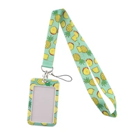 db326 homegaga fruit pineapple neck strap lanyards id badge card holder keychain mobile phone strap gift ribbon webbing necklace