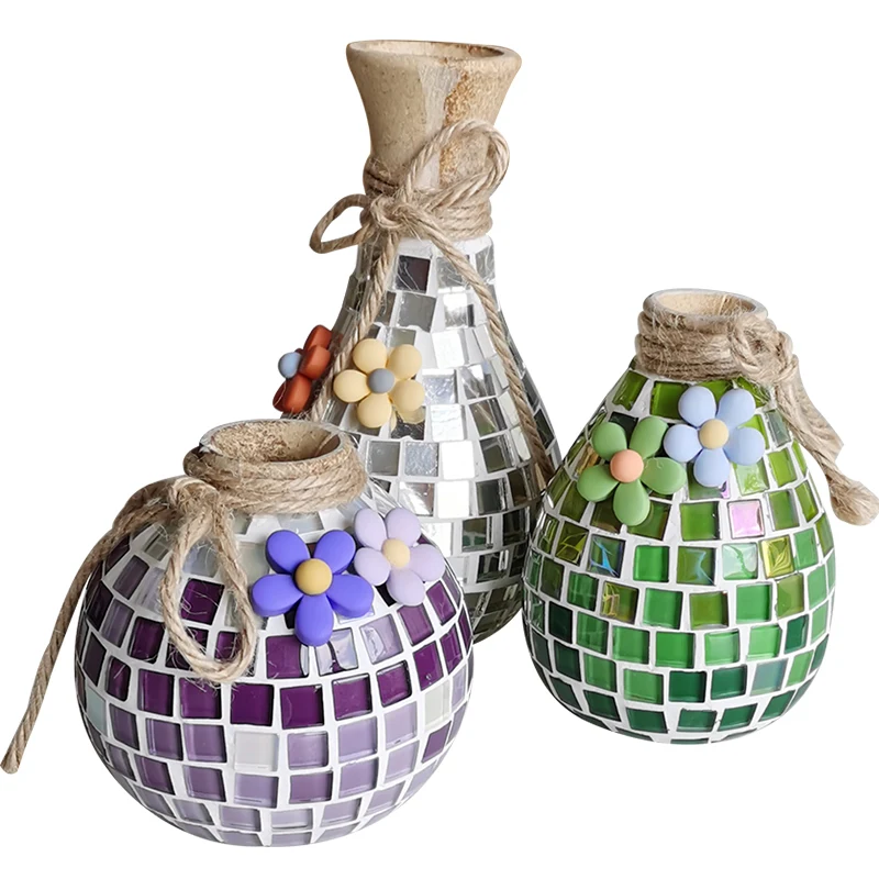 

DIY Handmade Vase Material Package Puzzle Toys Kindergarten Creative Educational Toys For Children Vase + Mosaic Particles ZL901