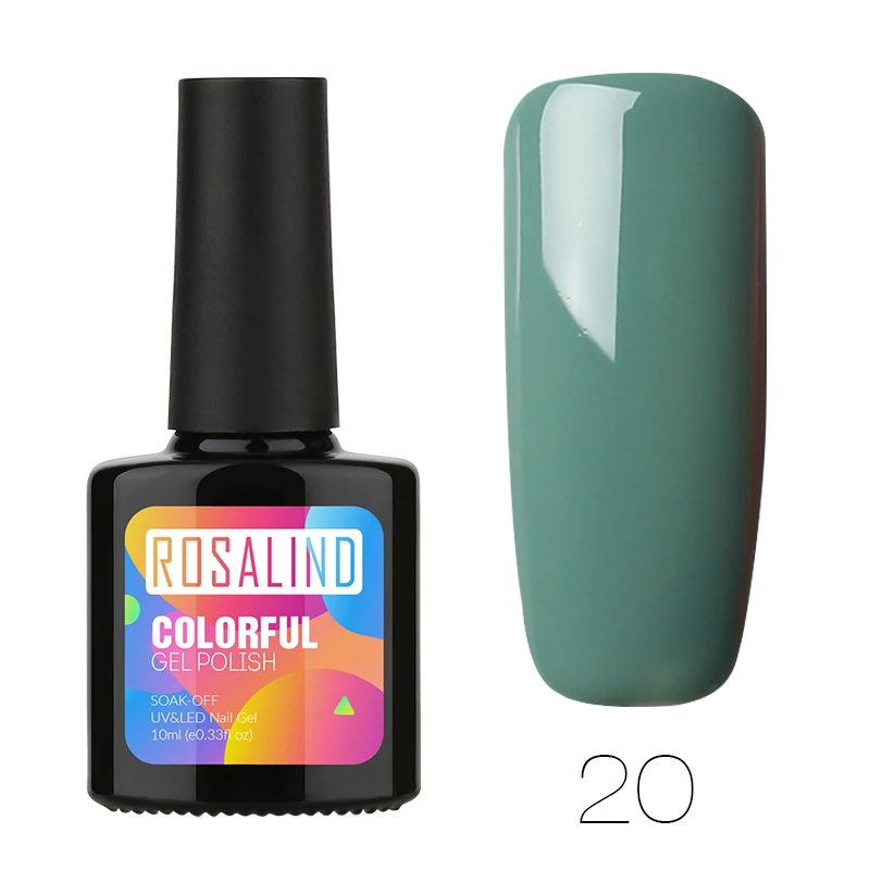 20 ROSALIND 10 мл УФ гель лак для ногтей цвета ногтей гель для ногтей лак для ногтей Vernis Полупостоянный акриловый Гибридный гель Лаки верхнее покрытие - Цвет: 20