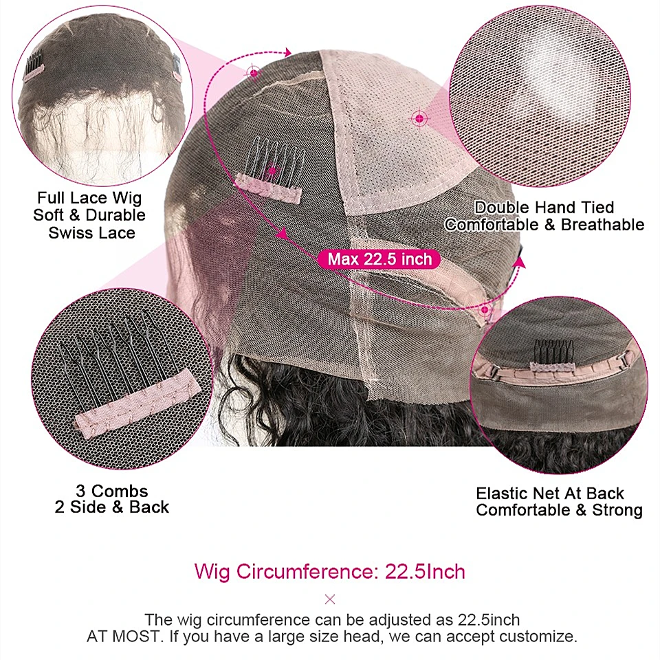 150% полные парики человеческих волос шнурка с волосами младенца Glueless