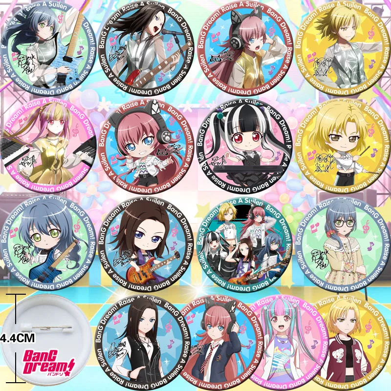 1Set Anime BanG Dream! Asahi Rokka Yukina Mitake Ran Cosplay Bedge Collect Backpack Bags Badge Button Brooch Pin Souvenir Giftr - купить по