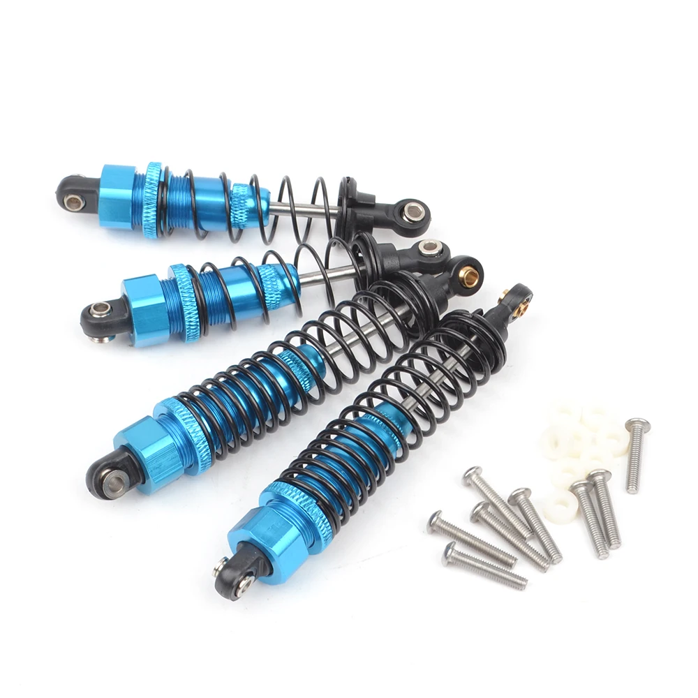 Amortiguador delantero y trasero de choques de aluminio para coche de control remoto, piezas mejoradas para chasis de Buggy Tamiya TT-02B, 1/10-2