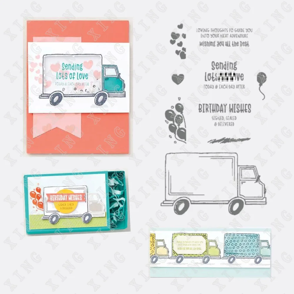 

2022 Spring Sending Love Car Metal Cutting Dies Stamps Scrapbook Diary Decoration Embossingtemplate Diy Greeting Card Handmade