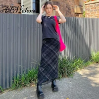 2021 fashion y2k retro striped long skirts straight skirts high waisted summer skirts women sweet cute street style skirts