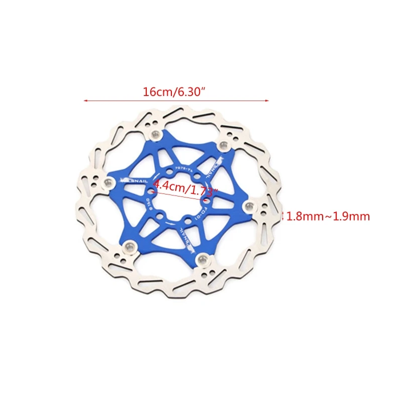 

Bicycle Bike Mountain MTB Road Brake Float Floating Disc Rotors Plate 160mm New