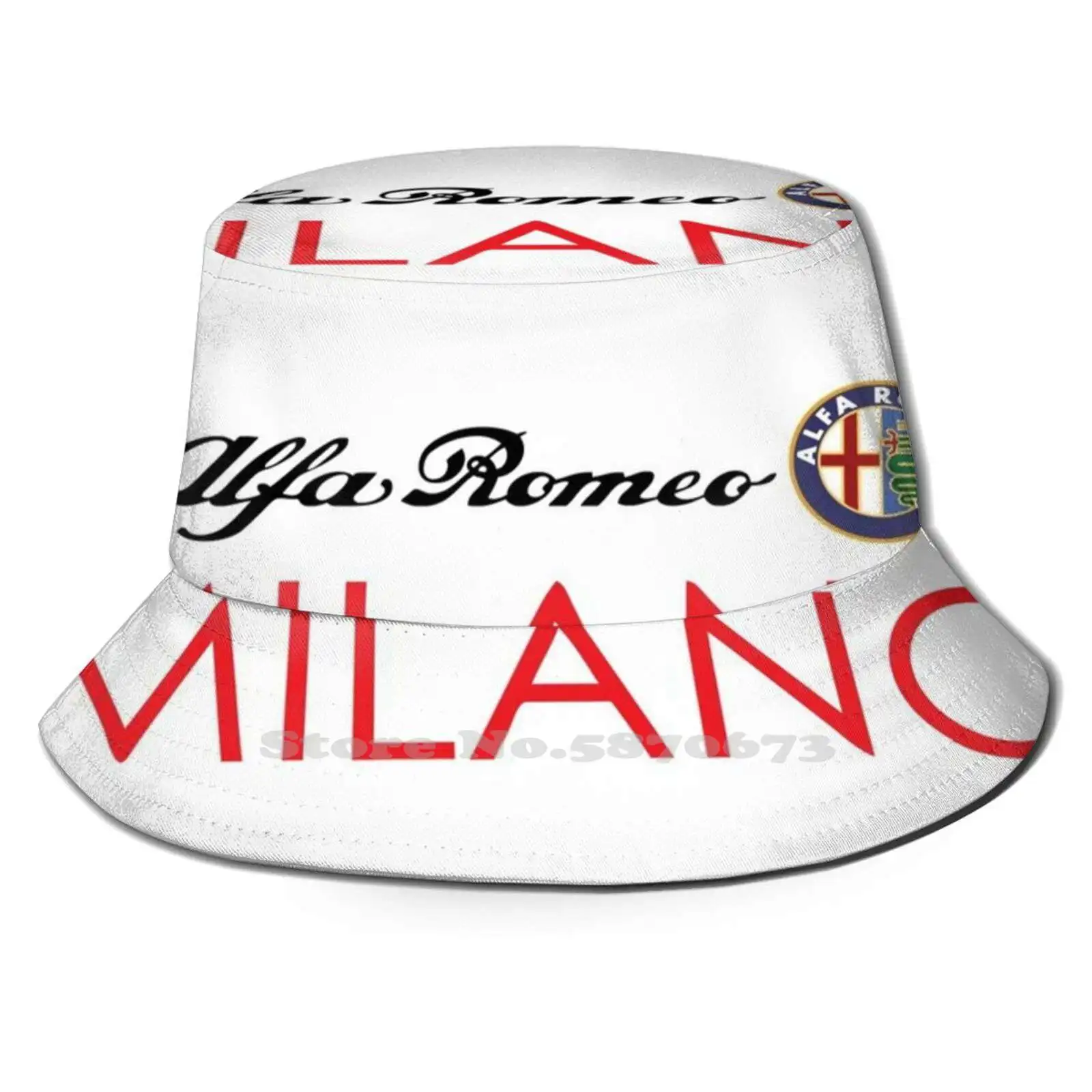 

Alfa Romeo Pattern Hats Outdoor Hat Sun Cap Alfa Romeo Milano Italy Engines Motor Autos Automotive Cars Vintage