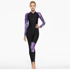 Цельный гидрокостюм для женщин, костюмы для дайвинга, серфинга, Сноркелинга, женский комбинезон с рукавом, купальник, пляжная одежда