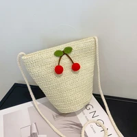 designer bag mini bag womens summer straw bag leisure single shoulder bag foreign style messenger bucket bag cute side bag