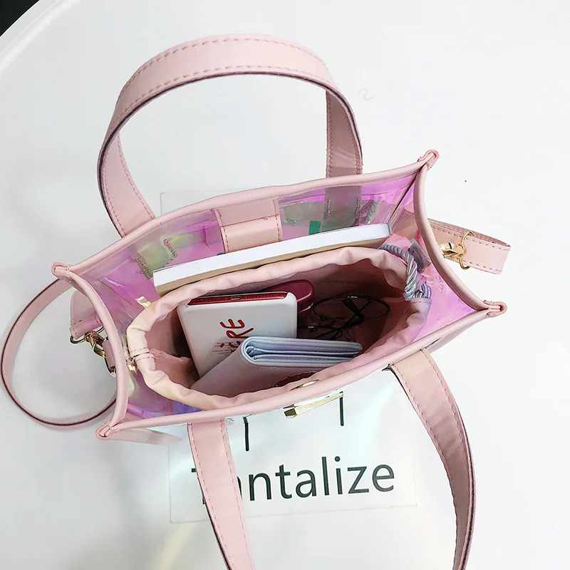 2019 новые женские сумки прозрачные модные композитные Корейская версия лазерная