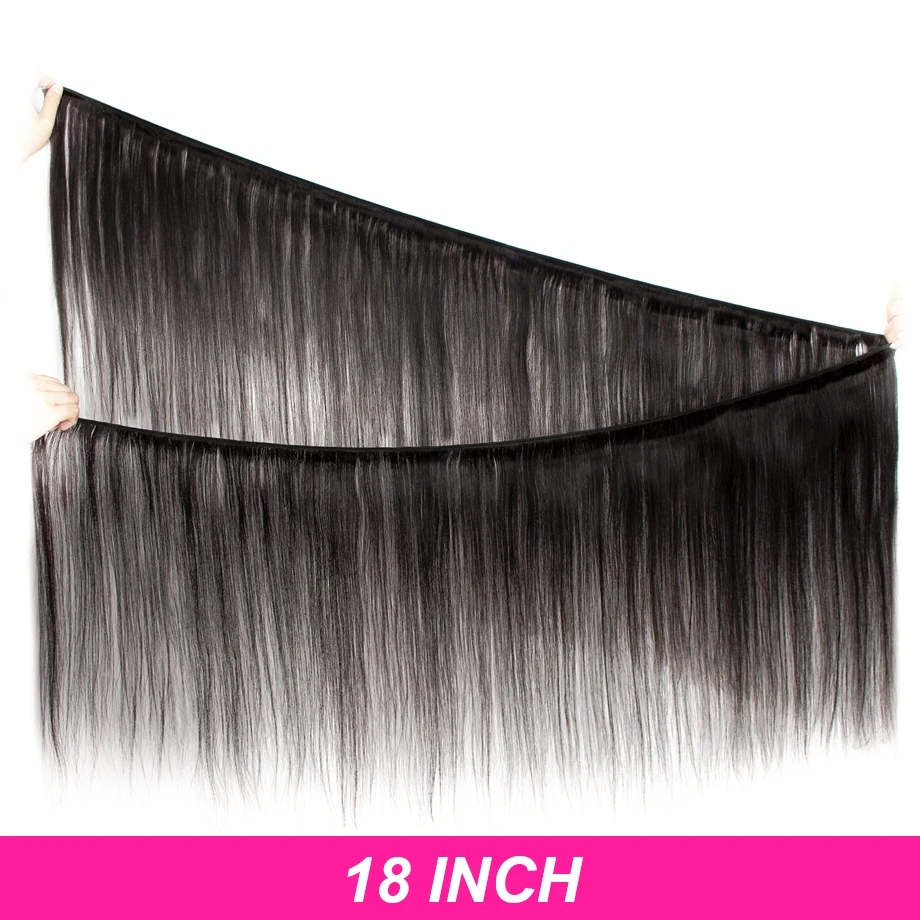 Maxglam Необработанные индийские прямые волосы пряди с фронтальным натуральным